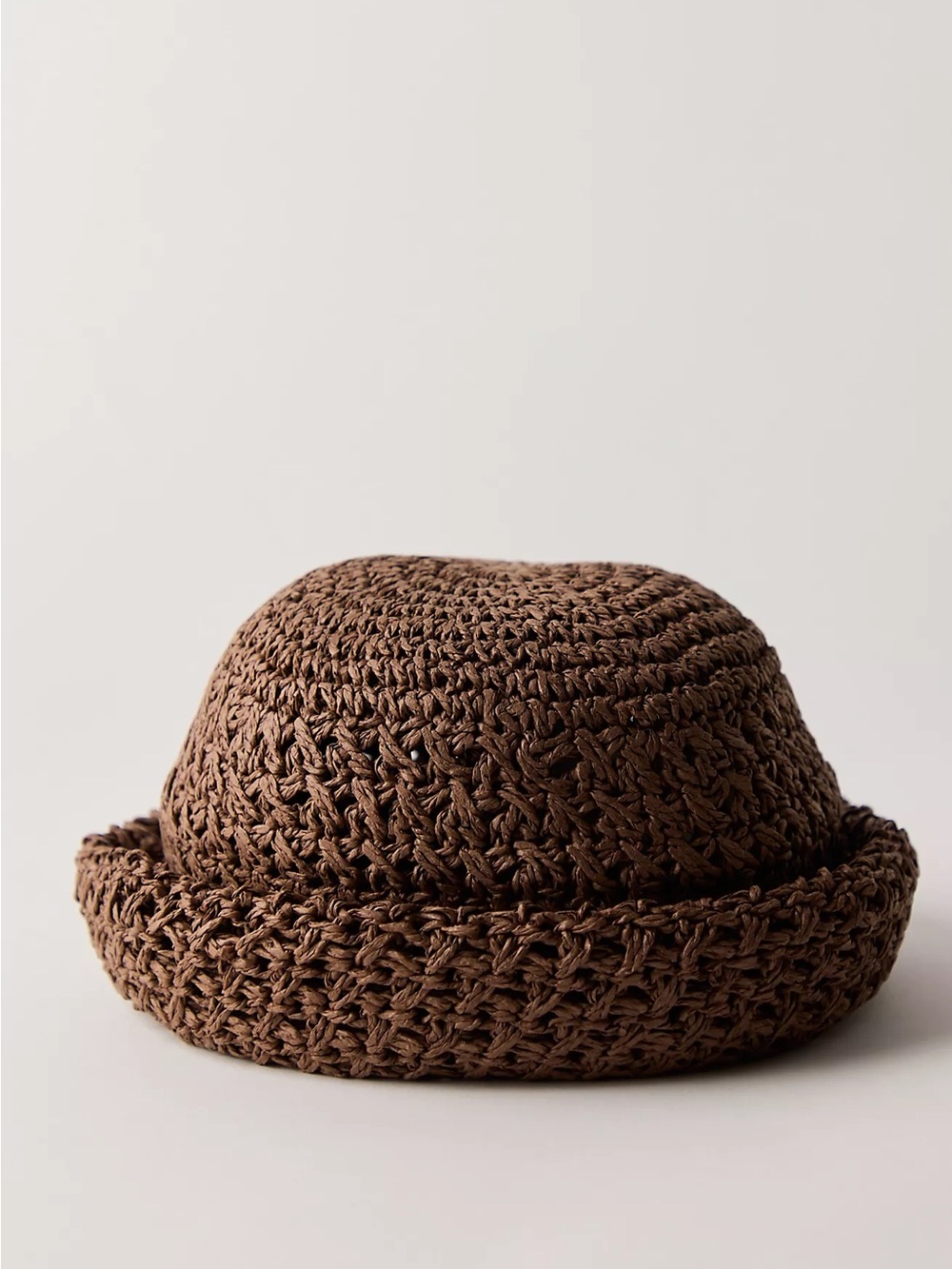 Free People Sailor Straw Hat Crochet Woven Bucket Hat NWT One Size
